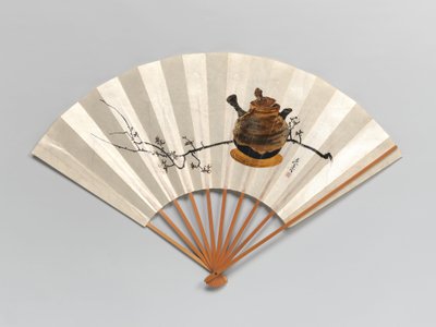 Pruimentak en theepot door Shibata Zeshin