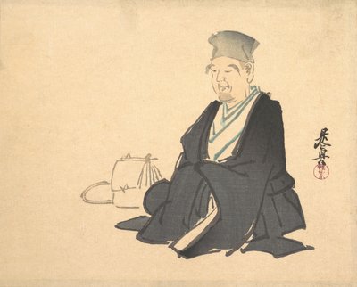 Portret van Rikyu door Shibata Zeshin