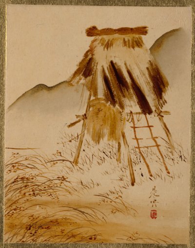 Rijst-Droogrek door Shibata Zeshin