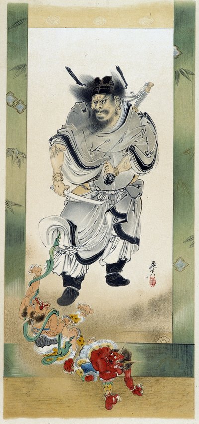 Shoki en de demonen. Zelfportret door Shibata Zeshin door Shibata Zeshin
