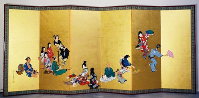 De vier elegante tijdverdrijven - Muziek, het spel Go door Shibata Zeshin