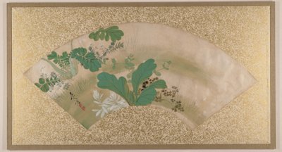 Verschillende planten en gras door Shibata Zeshin