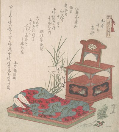 Kast voor toiletartikelen en beddengoed, waarschijnlijk 1819 door Shinsai