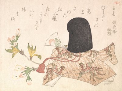 Kersenbloesems en hofhoed, waarschijnlijk 1816 door Shinsai