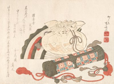 Waaier, tas en wierookbuis door Shinsai
