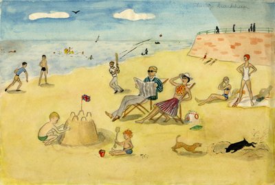 Strandscène, ca. 1946 door Shirley Markham