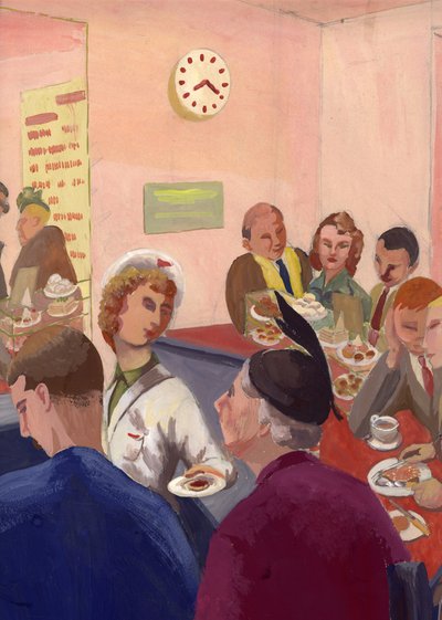 Café interieur, Londen, ca. 1950 door Shirley Markham