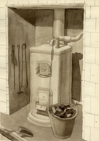 Kolenkachel, 1951 door Shirley Markham