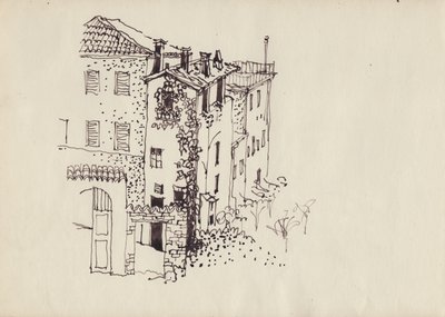 Huis met Mansardedak, Italië, ca. 1950 door Shirley Markham
