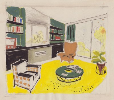 Interieurontwerp, 1951 door Shirley Markham
