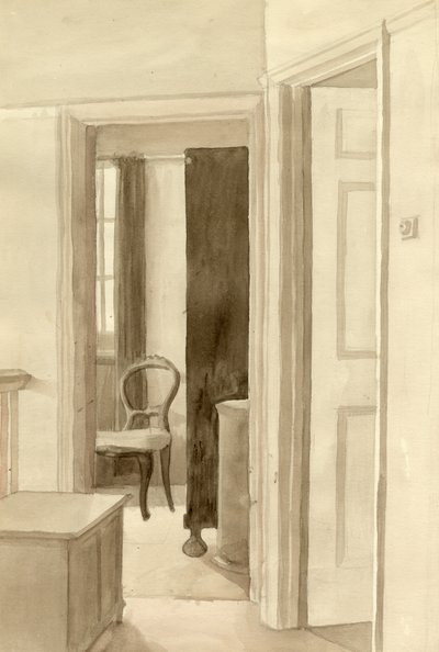 Interieur met stoel, ca. 1950 door Shirley Markham
