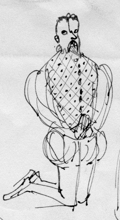 Man in Periodekostuum door Shirley Markham