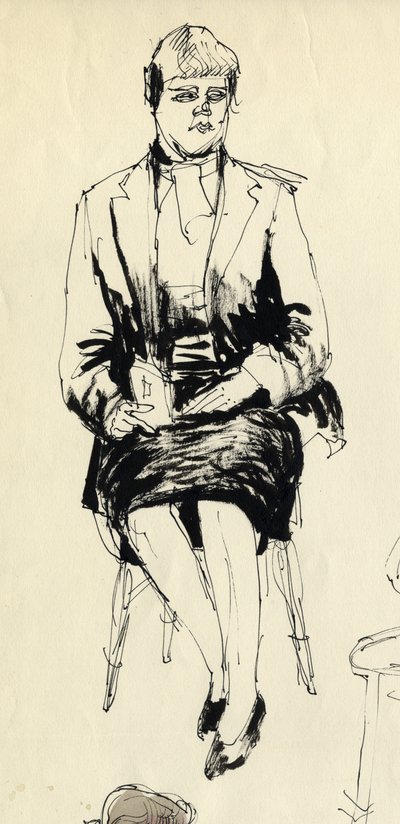 Zittende vrouw, 1953 door Shirley Markham