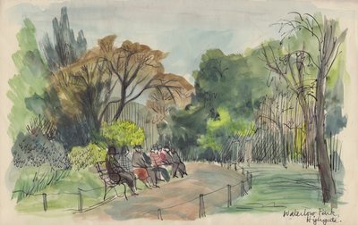 Waterlow Park, Highgate, circa 1950 door Shirley Markham