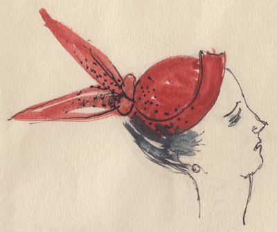 Vrouw met Rode Hoed door Shirley Markham
