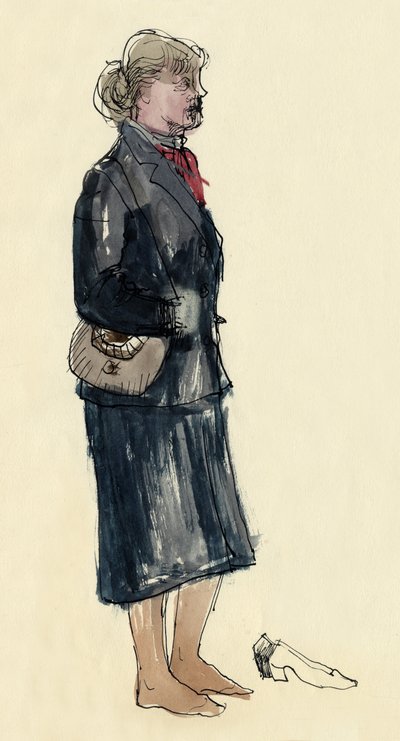 Vrouw op kousenvoeten, 1953 door Shirley Markham