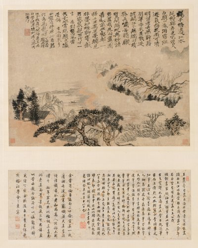 Lentemist over Jiangnan, 1697 door Shitao