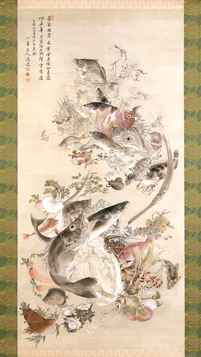 Vis, schaaldieren en groenten door Shoka Watanabe