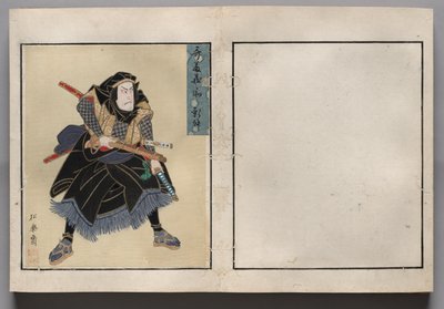 Blad uit album van acteurportretten door Shorakusai