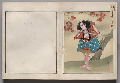 Blad uit album van acteurportretten door Shorakusai