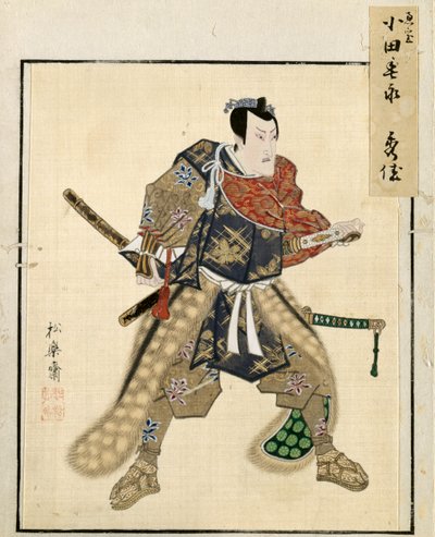 Blad uit Album van Acteurportretten, ca. 1790-1810 door Shorakusai