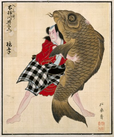 Blad uit Album van Acteurportretten, ca. 1790-1810 door Shorakusai