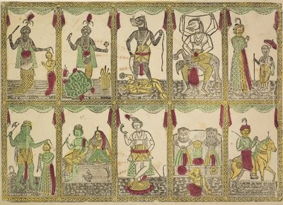Das Avataras, Tien incarnaties van Vishnu, 1800s door Shri Gobinda Chandra Roy