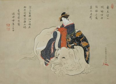 Courtisane van Eguchi Eguchi no kimi door Shunsho