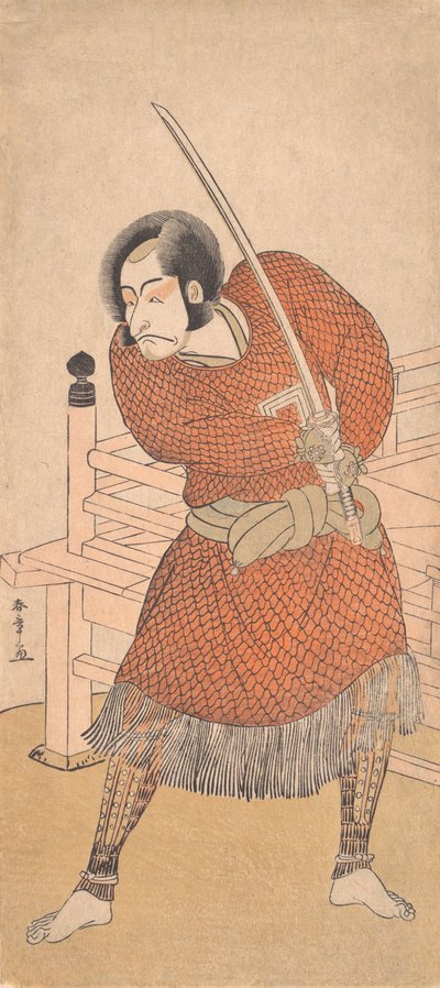 Danjuro V, in maliënkolder, 1786 door Shunsho