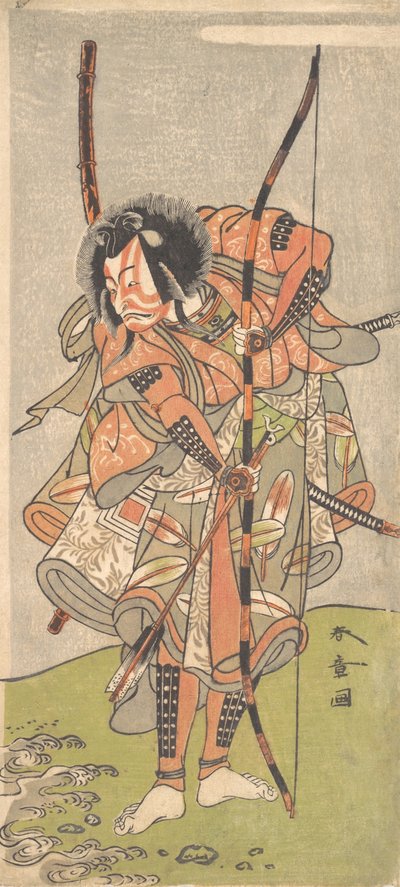 Kabuki-acteur Ichikawa Ebizo III Ichikawa Danjuro IV door Shunsho
