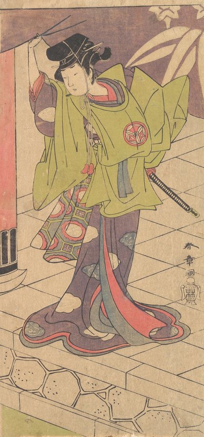 De 2e Yamashita Kinsaku in de rol van Tsukisayo, 2e maand, 1770 door Shunsho