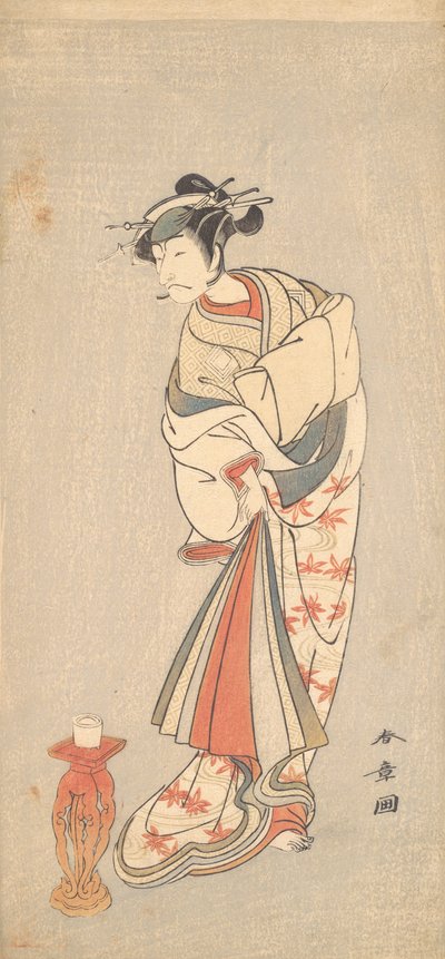 De Acteur Ichikawa Danjuro V in de Rol van een Vrouw, 1772 door Shunsho