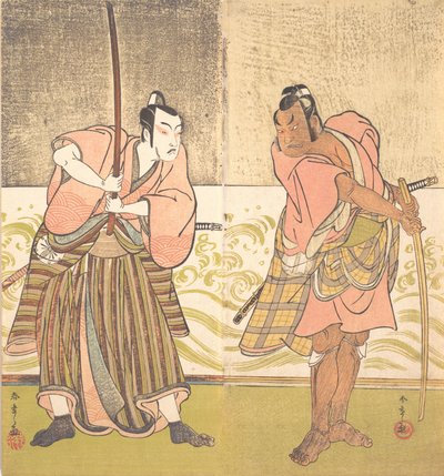 De acteur Sakata Hangoro II en de acteur Matsumoto Koshiro IV door Shunsho