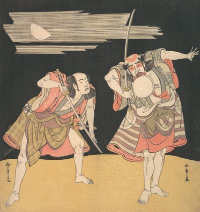 De acteurs Otani Tomoemon I en Bando Mitsugoro I door Shunsho