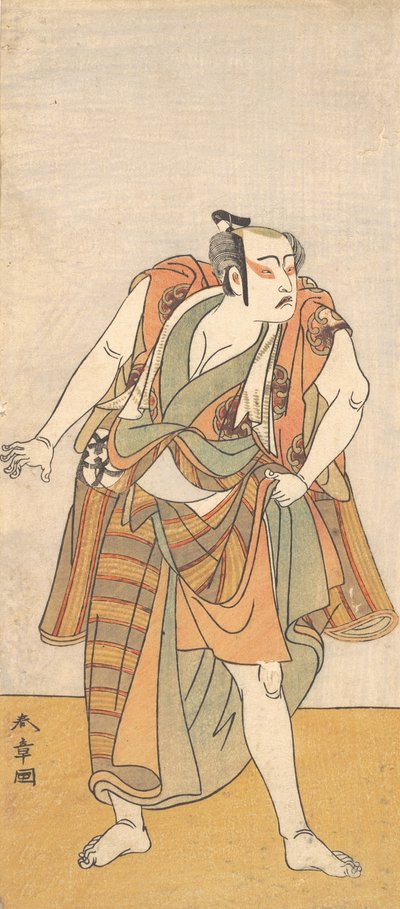 De Eerste Bando Mitsugoro als een Ongewapende Man, 1774 of 1775 door Shunsho