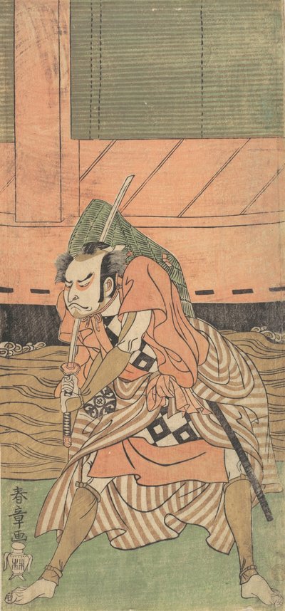 De Eerste Nakamura Nakazo als een Samurai, ca. 1770 door Shunsho