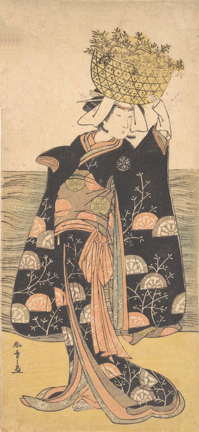 De Eerste Nakamura Nakazo in de Rol van de Geest van Shiragiku door Shunsho