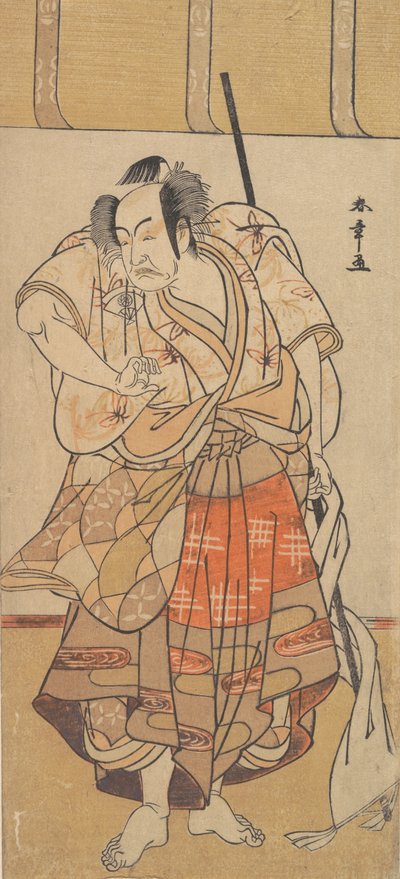 De eerste Onoe Kikugoro als een boze man, ca. 1772 door Shunsho