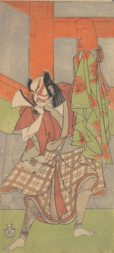 De Vierde Ichikawa Danjuro in de Rol van Yahei-byoe Munekiyo, 12e maand, 1768 door Shunsho