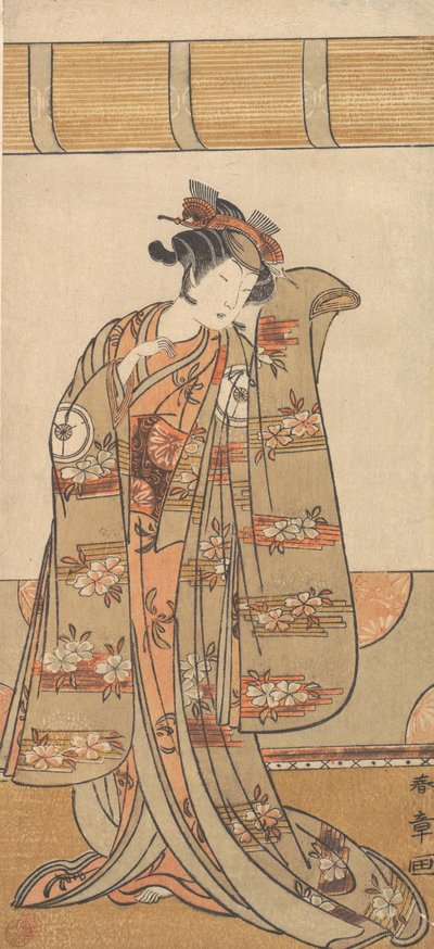 De Vierde Iwai Hanshiro als een Vrouw, 1773 of 1774 door Shunsho