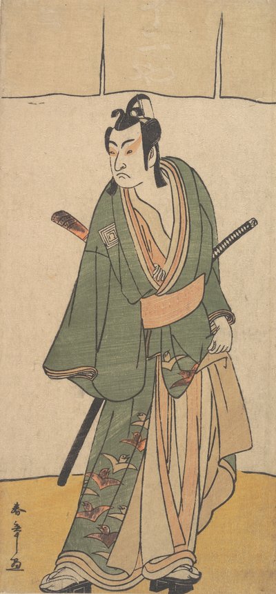De Tweede Ichikawa Monnosuke in de rol van Soga no Juro Sukenari, 2e maand, 1785 door Shunsho