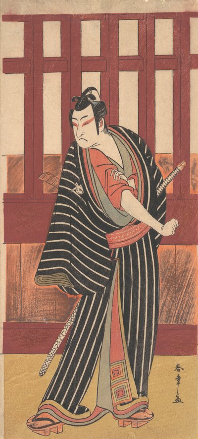 De Tweede Ishikawa Monosuke in de Rol van Karigane Bunshichi, 1782 door Shunsho