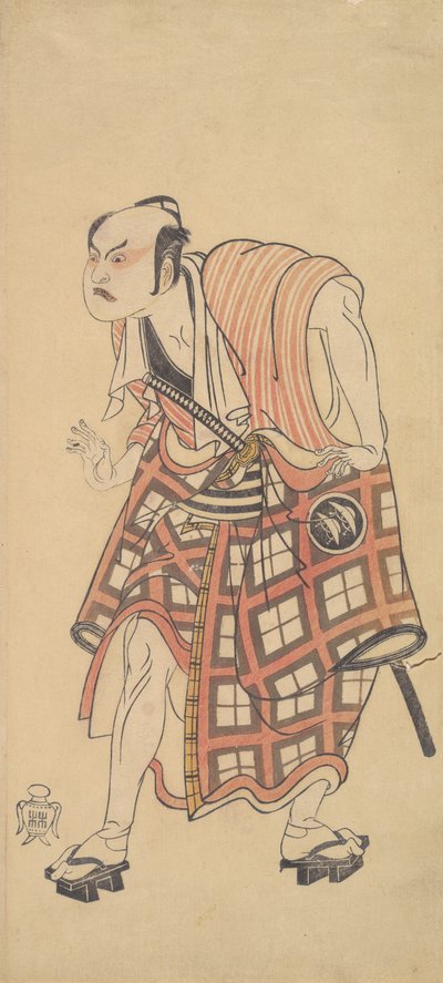De Tweede Nakajima Mihoemon als een Man Staand met Gebogen Hoofd, 1768 of 1769 door Shunsho