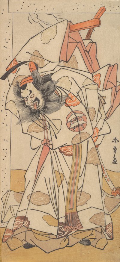 De tweede Nakajima Mihoemon in de rol van Sadaijin Jihei, 1776 door Shunsho