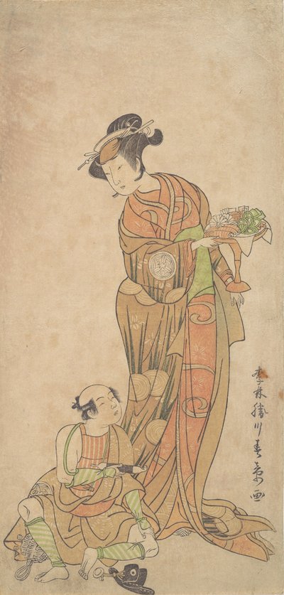 De tweede Yamashita Kinsaku in de rol van Shigenoi, zomer, 1772 door Shunsho