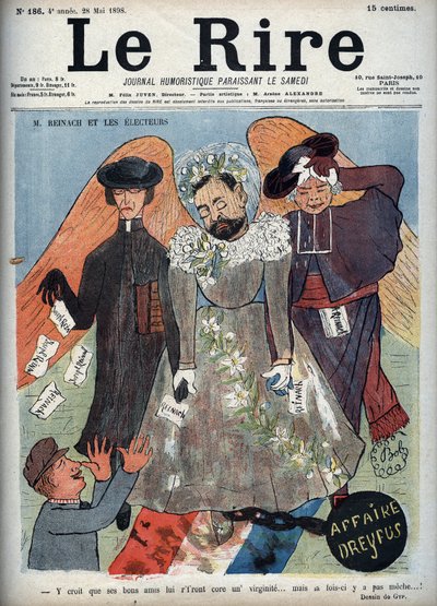 Dreyfus-affaire - M. Reinach en de kiezers - Omslag van satirisch tijdschrift 