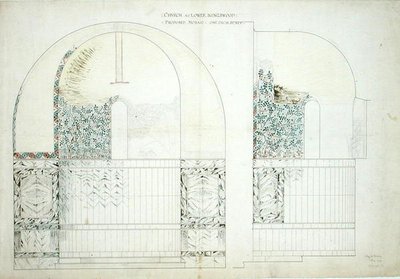 Ontwerp voor mozaïek voor de Kerk van de Wijsheid van God in Lower Kingswood door Sidney Barnsley