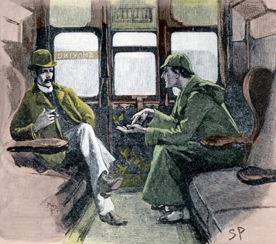 Holmes gaf me een schets van de gebeurtenissen door Sidney E Paget
