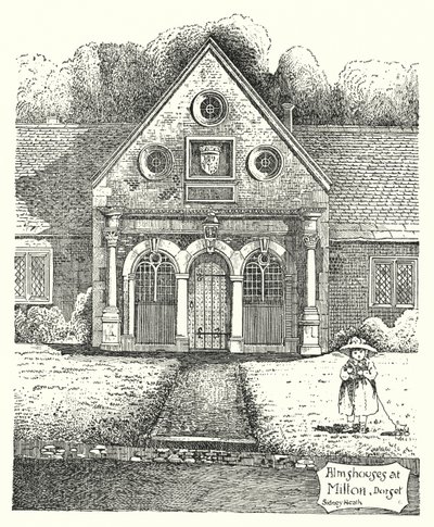 Almshouses in Milton, Dorset door Sidney Heath