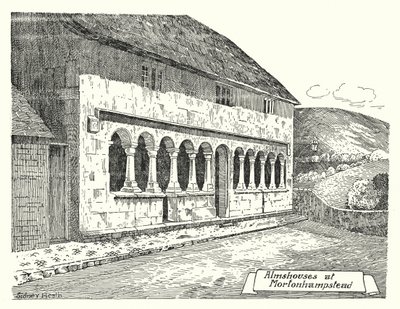 Almshouses in Mortonhampstead door Sidney Heath